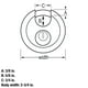 thumbnail image 2 of Candado de Disco Master Lock Acero Inoxidable 2 Unidades, 2 of 3