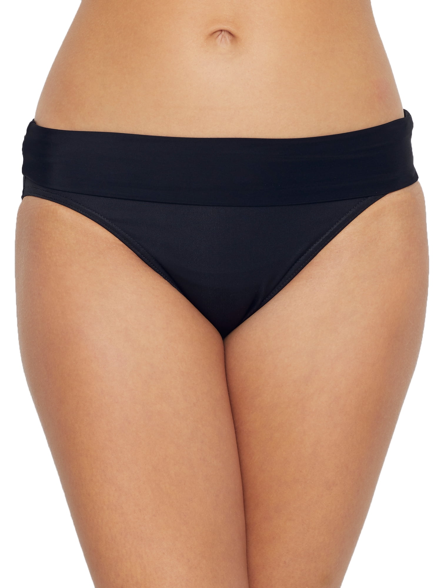 Photo 1 of [Size 14] Miraclesuit Womens Solid Fold-Over Bikini Bottom - Black