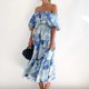 thumbnail image 1 of Vestido Básico Vestido básico con estampado floral Vestido sin espalda para mujer Vestido casual Traje de playa (Azul XL) Cgtredaw Para estrenar, 1 of 6