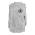 thumbnail image 4 of ZVAVZ Plus Size Fuzzy Fleece Tops for Women Cute Graphic Print Sweater Long Sleeve Thermal Pajamas Tops Thicken Warm Crewneck Sherpa Pullovers, 4 of 4