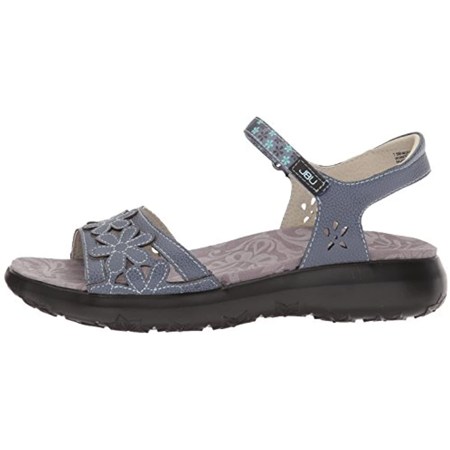 Jambu Women's Romance Platform Sandal - Memory Foam Footbed, All-Terra Traction Outsole, Braided Wedge