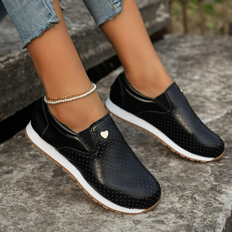 Normalisering oversvømmelse Kom op Slip On Shoes for Women Comfort Fall Loafers Soft Business Casual Sneakers  Clearance Teen Girls Shoes Slip-On Comfort Fashion Comfortable For Walking  Sneakers Slip On Shoes Black 6 - Walmart.com