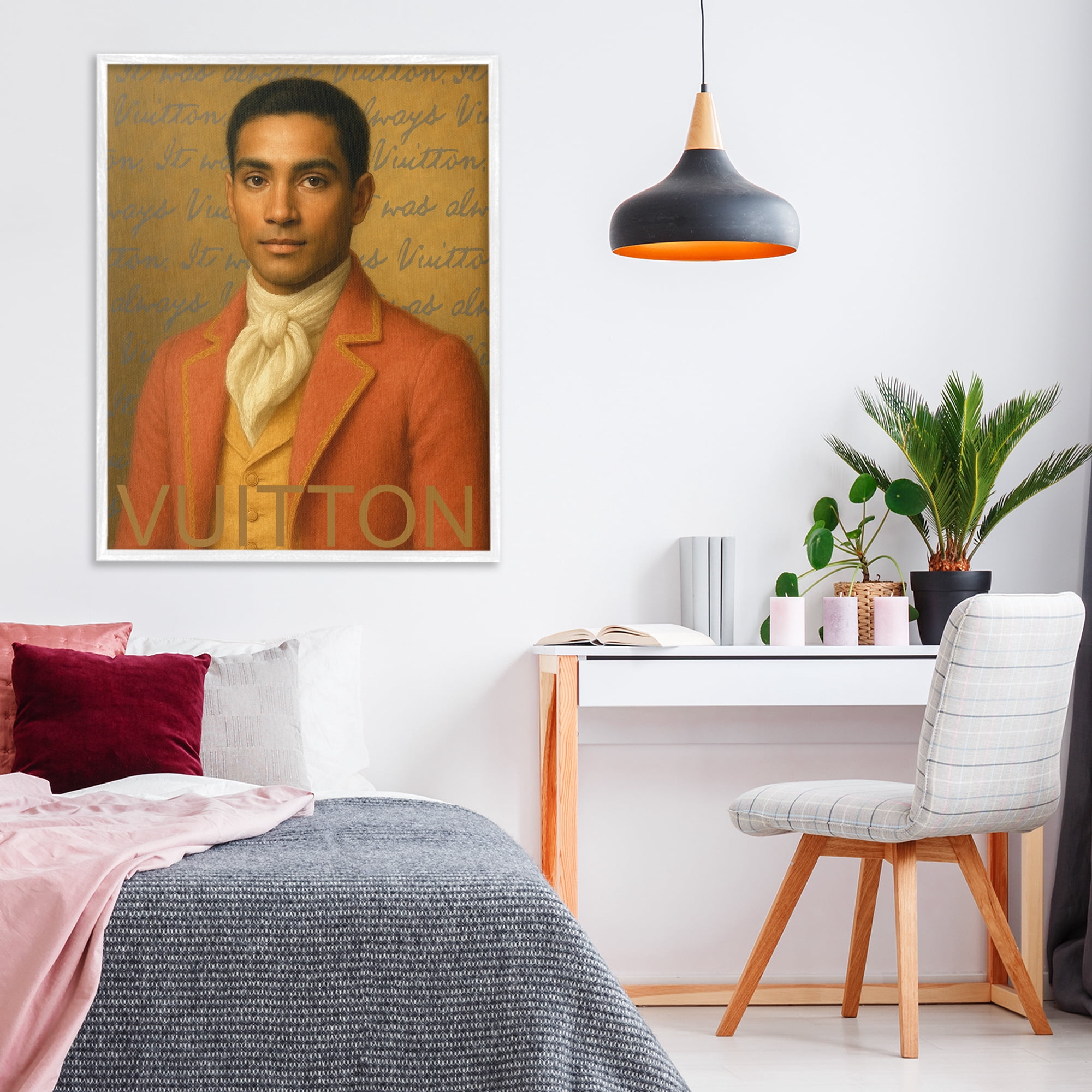 Stupell Industries Vintage Fashion Gent White Framed Giclee Art, design by Grotto Studios