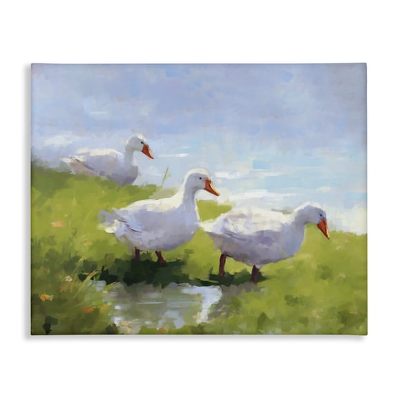 Stupell Industries Transitional Three Ducks Landscape Canvas Art, 20 x 16, by Ziwei Li