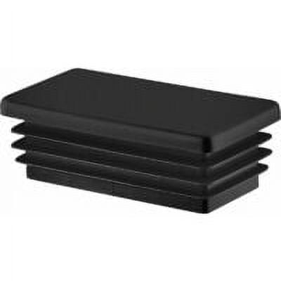 5 piezas. Tapón para tubo rectangular 50x25 mm Tapones de plástico negros