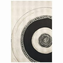 "Ecliptic Focus" Abstract Circle Rendered on Gold Shagreen Wrapped Canvas Wall Art, sized 60"x40"