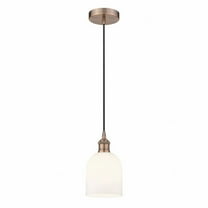 616-1P-AC-G558-6GWH Innovations Lighting Bella - 1 Light Cord Hung Mini Pendant In Industrial Style-9.5 Inches Tall and 5.5 Inches Wide-Antique Copper