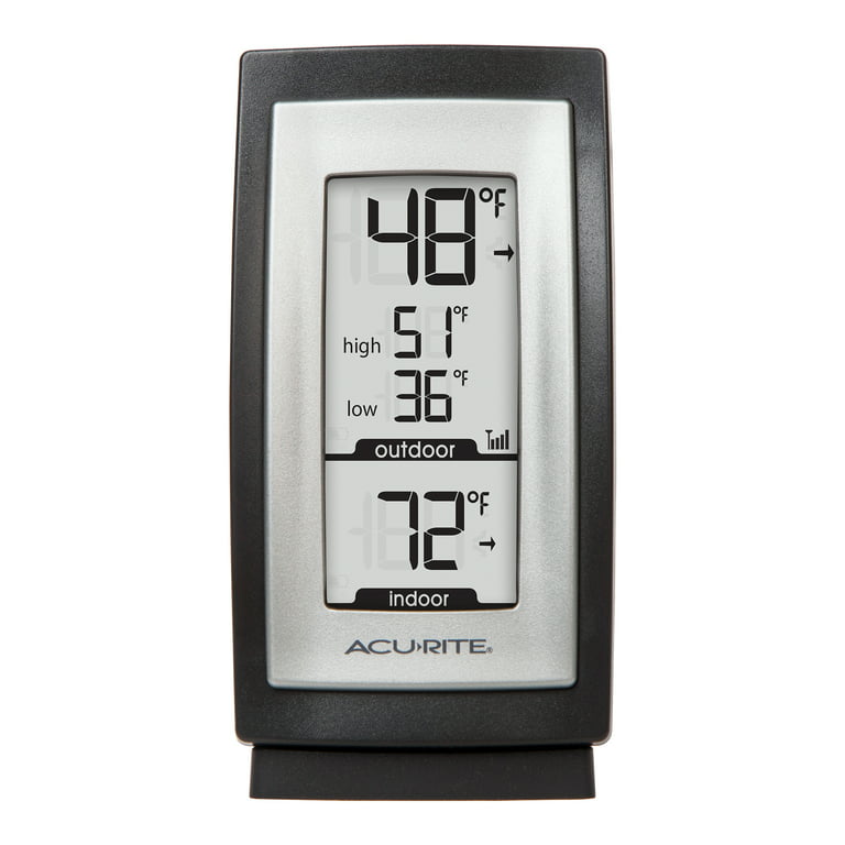 AcuRite 02049 Digital Thermometer with Indoor/Outdoor Temperature,White