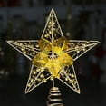 thumbnail image 4 of Christmas Star Tree Topper,RGB 9In Glittered Star Tree Topper Light with 10 LED Lights, Hollow Designed with USB Plug for Indoor New Year Holiday Tree Decoration, 4 of 7