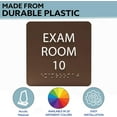 thumbnail image 2 of ADA CENTRAL SIGNS - 6" X6" Exam Room 10 Sign - ADA Compliant Tactile Graphics Grade 2 Braille Text Acrylic Wall Signs - Educational Institution Directional Assistance Test Center Door Sign for Schools, 2 of 7