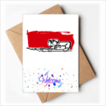 thumbnail image 1 of Red Flag Man Woman Pen Illustration Welcome Back Greeting Cards Envelopes Blank, 1 of 3