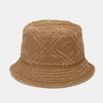 thumbnail image 4 of CoCopeaunts Cotton Bucket Hats for Women Distressed Little Hole Design Men Fisherman Hat Outdoor Sun Protection Basin Hat, 4 of 8