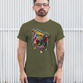 thumbnail image 3 of Tee Hunt Dean Russo Pit Bull T-Shirt Dog Paw Some Angels Have Fur Men's Tee, Military Green, X-Large, 3 of 5
