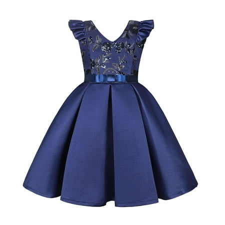 

EnJoCho One Shoulder Wedding Guest Dress Toddler Kids Girls Prints Sleeveless Party Hoilday Court Style Dress Princess Clothes Holiday Dance Party Dresses Wedding Birthday Homecoming Prom Gala Outfit