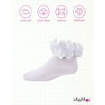 thumbnail image 6 of MeMoi  Floral Halo Cotton Anklet Socks - Girls - Female, 0, White, 6 of 12