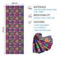 thumbnail image 2 of Colorful Strawberry Plants Fruit Checkered Hot Yoga Mat Towel Non Slip for Hot Yoga - Quick-Drying Yoga Mat Cover with 4 Corner Pockets with Travel Bag - Hot Yoga Towel Non Slip 74"x26", 2 of 6