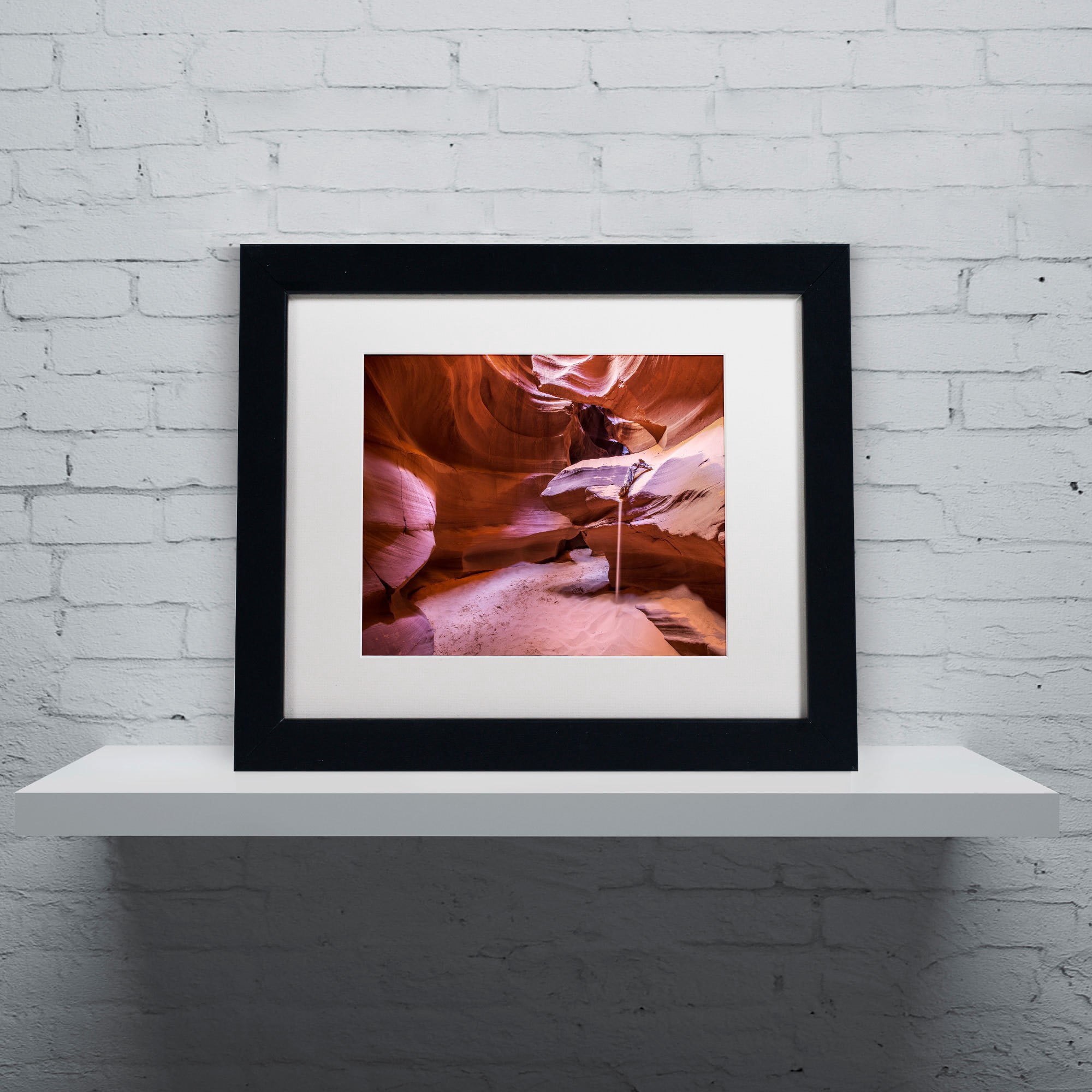 Trademark Fine Art "Weeping Sand" Canvas Art by Pierre Leclerc, White Matte/Black Frame
