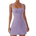 thumbnail image 1 of Robe Corsage à Encolure Carrée pour Femme - Robe Mini Évasée Extensible Sans Manches Type Camisole pour Fête et Boîte de Nuit, 1 of 5