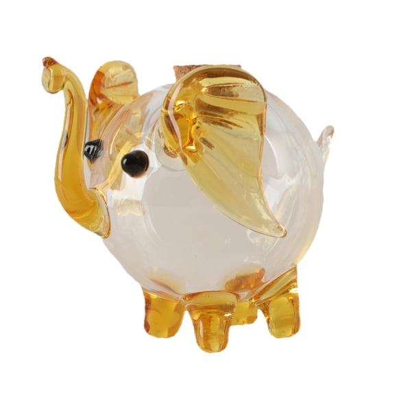 Glass Piggy Bank Money Saving Box Elephant Design Hand Blown Material for Nursery Birthday Gift