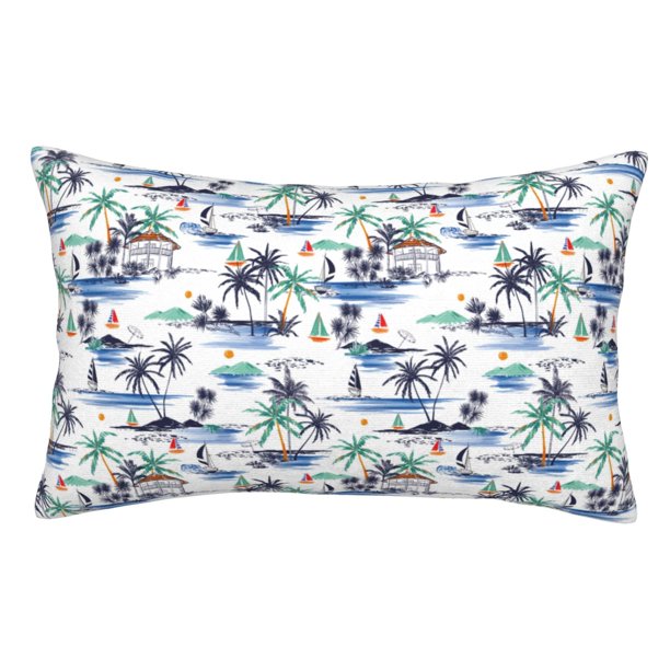 Balery Hawaii Palms Funda de Cojín Estampada, Regalos para Mujeres, Regalos de Amor para Ella, Regalos para Novia o Esposa, Funda de Almohada-14"x20"