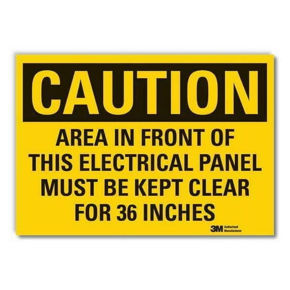 Lyle Caution Sign,7 in. H,Vinyl, LCU3-0466-RD_10x7 LCU3-0466-RD_10x7