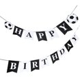 thumbnail image 4 of 1 juego de pancarta de feliz cumpleaños de fútbol: pancarta de balón de fútbol, guirnalda de cumpleaños, bandera para puerta de pared para niños y niñas, decoraciones de fondo para fiestas., 4 of 5