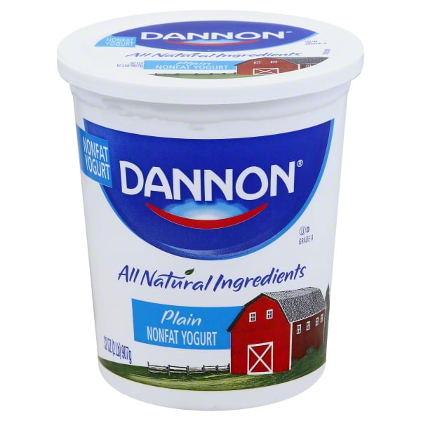 Dannon Plain All Natural Nonfat Yogurt, 32 oz