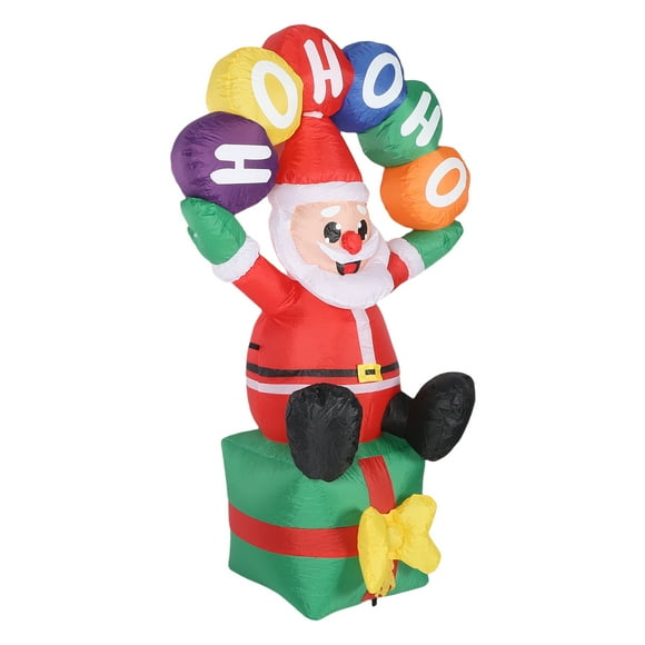 Santa Claus Inflable De 6 Pies Con Luces LED, Papá Inflable Para Decoraciones Navideñas Al Aire Libre En El Jardín, Césped Y Fiestas En Casa.