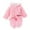 Pink, variant on SRZYMJ Baby Newborn Jumpsuit Footie Hooded Thicken Winter Bunting Outwear Snowsuit Pajamas for Girls Boys Pink 6-12 Months