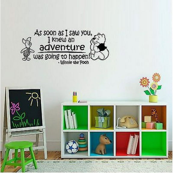 As soon as I saw you, I knew an Adventure was going to happen:Pooh, Wall Decal 12" x 30"