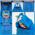 thumbnail image 4 of Manta polar con capucha Sonic The Hedgehog para niños, azul 3D, 4 of 6