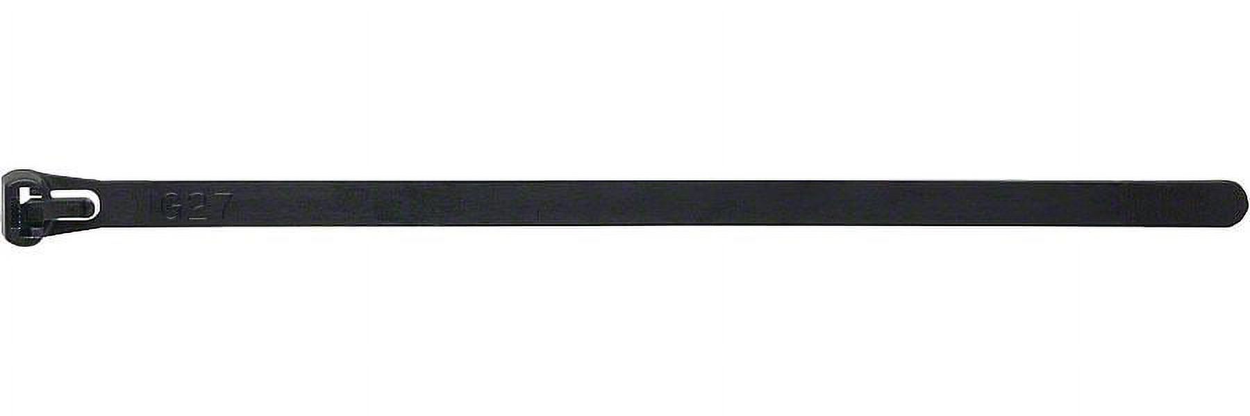 Wheels Manufacturing Re-Usable Zip Tie 6 inch 6" Length 200mm Black Bag of 100