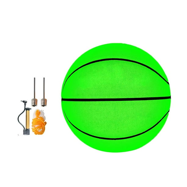 Eigraketly Juguete reflectante de baloncesto brillante, bolas verdes, competición nocturna, buen agarre, mano de obra fina, equipo deportivo Deportes y aire libre