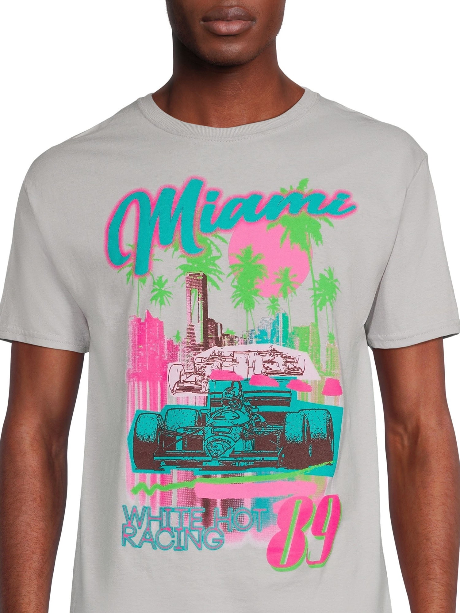 【oan】Motor Racing Logo Pigment Short Sleeve T-Shirt Motor Sports Men's Racing Graphic T-Shirt with Short Sleeves