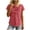 Red, variant on Women's Short Sleeve Cotton Linen Blouses Fashion Asymmetric Neck Bow Tie Tops Summer Loose Fit Lightweight Vacation Shirts Sky Blue S