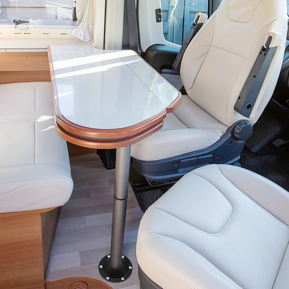 UPGRATOR Space-Efficient Black Aluminum Rv Table Mount with Stylish Design 2Pcs