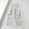 thumbnail image 2 of safuny Women's Cargo Sweatpants Jogger Cuff Pants Summer Fashion Mid Rise Trousers Leisure Comfy Solid Breathable Clothing Relaxed Beige, 2 of 3
