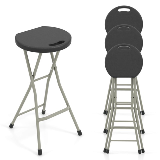 Costway 4 PCS Portable Folding Stools Lightweight Fishing Stool with 330 lbs Limited