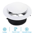 thumbnail image 3 of Unique Bargains 5 Inch Round Air Vent 2pcs Adjustable Ceiling Diffuser Grill Cover ABS Louver Soffit Vent White, 3 of 5