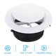 thumbnail image 3 of Uxcell 5 Inch Round Air Vent 2pcs Adjustable Ceiling Diffuser Grill Cover ABS Louver Soffit Vent White, 3 of 5