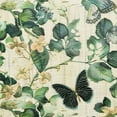 thumbnail image 6 of WYYP Leaves Butterflies Floral Pattern Round Tablecloth Outdoor Fitted 100% Polyester Fiber with Elastic Edge White, 6 of 8