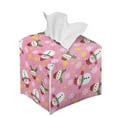 thumbnail image 6 of ZUXONGSY Christmas Square Tissue Box Cover Snowmans 2 Piece PU Leather Tissue Box Cover Lightweight Facial Paper Organizer Dispenser Christmas Bathroom Decorative Accessories, 6 of 7
