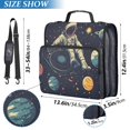 thumbnail image 2 of FORMRS Zipper Binder with Shoulder Strap 1.5-inch Ring 500 Sheet Capacity File Bag, Astronaut Space, 2 of 5