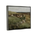 thumbnail image 3 of Cliff Cottages Rural Landscape Landscape Painting Luster Gray Framed Art Print Wall Art, 3 of 6