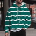 thumbnail image 1 of Sudadera con capucha para hombre, estilo casual, con cuello redondo, estampado, manga larga, blusa de poliéster, 1 of 6