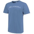 thumbnail image 2 of Unisex  Blue Oklahoma Sooners Comfort Colors Fashion Color Arch-T-Shirt, 2 of 3