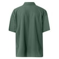 thumbnail image 4 of Designer Spring Summer Men's Casual Cotton Solid Color Short Sleeve Shirts Loose Shirts, 4 of 5