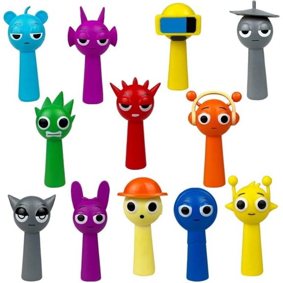 12 Pcs Sprunki Action Figures Figurines Set - Sprunki PVC Mini Collectible Figures for Kids, Boys & Girls, Perfect for Birthday & Christmas Parties, and Home Decor