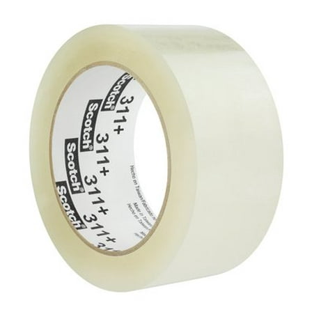 Scotch Box Sealing Tape 311 Clear, 48 mm x 100 m (Case of 36)
