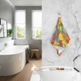 thumbnail image 2 of Yayeee 100% Cotton Hand Towels for Bathroom 16" x 28" Soft Absorbent Kitchen Towel, Retro Autumn Leaves, 2 of 7